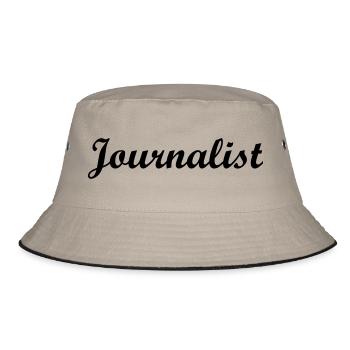 Journalist - Bucket Hat - khaki/black - Front