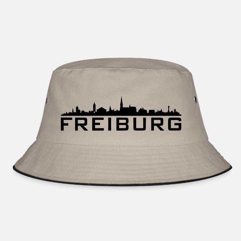 Skyline Freiburg Name - Bucket Hat - Khaki/Schwarz