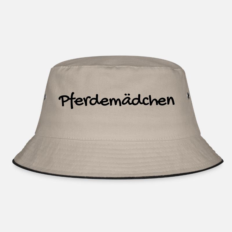 Pferdemädchen - Bucket Hat - Khaki/Schwarz