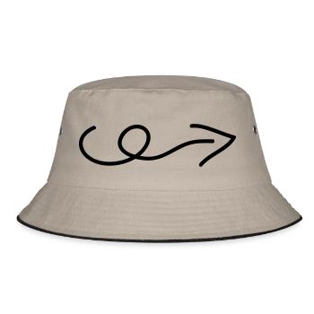 pfeil - Bucket Hat - Khaki/Schwarz - Vorne
