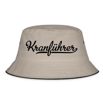 Kranführer - Bucket Hat - Khaki/Schwarz - Vorne