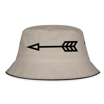 Arrow - Bucket Hat - khaki/black - Front