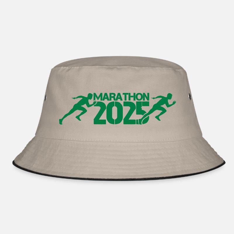 marathon 2025 - Bucket Hat - Khaki/Schwarz