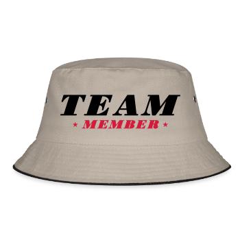 Team Mitglied - Bucket Hat - Khaki/Schwarz - Vorne