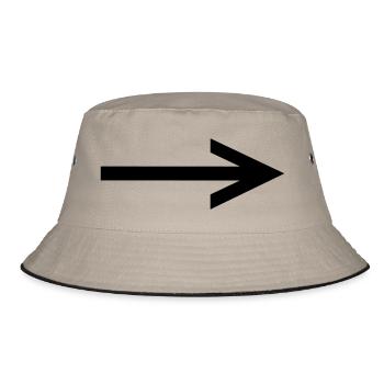 arrow - Bucket Hat - khaki/black - Front