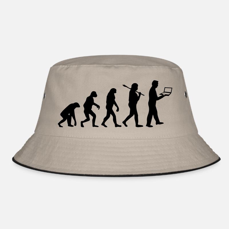 NERD EVOLUTION - Bucket Hat - Khaki/Schwarz