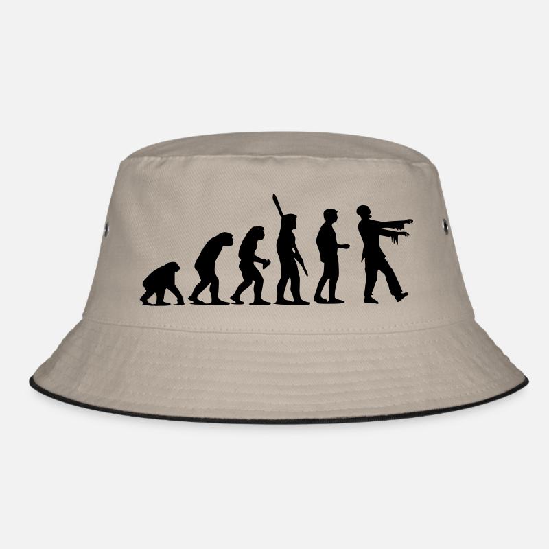 Zombie Evolution (einfarbig) Bucket Hat