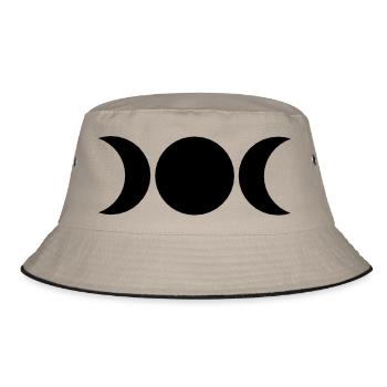 moons - Bucket Hat - khaki/black - Front
