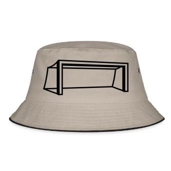 Soccer Goal Design - Bucket Hat - khaki/black - Front