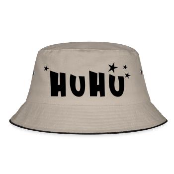 huhu - Bucket Hat - Khaki/Schwarz - Vorne