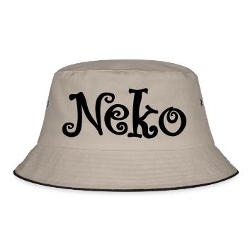 Neko Schriftzug - Bucket Hat - Khaki/Schwarz - Vorne