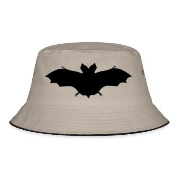 fledermaus - Bucket Hat - Khaki/Schwarz - Vorne