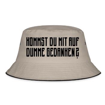 Dumme Gedanken - Bucket Hat - Khaki/Schwarz - Vorne