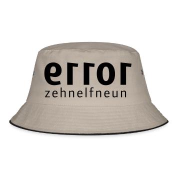 error-zehnelfneun - Bucket Hat - Khaki/Schwarz - Vorne