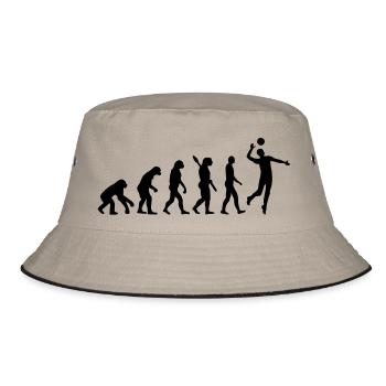 Evolution Volleyball - Bucket Hat - Khaki/Schwarz - Vorne