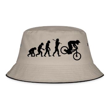 NEW MTB DOWNHILL MOUNTAIN BIKE EVOLUTION - Bucket Hat - Khaki/Schwarz - Vorne