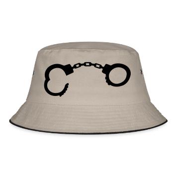 handschellen__f1 - Bucket Hat - Khaki/Schwarz - Vorne