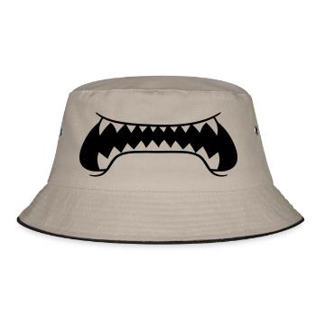 clip art dents pointues grande bouche manger gefaeh - Bob - kaki/noir - Devant
