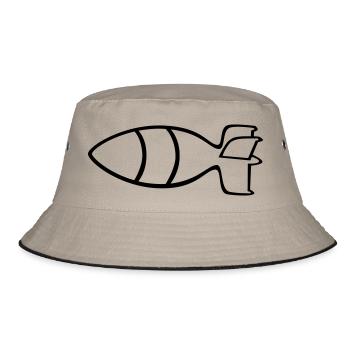 bombe - Bucket Hat - Khaki/Schwarz - Vorne