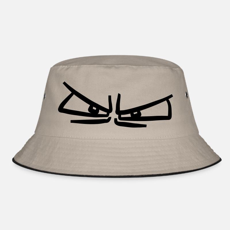 Cool evil angry eyes Bucket Hat