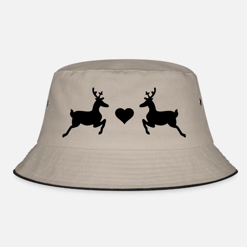 Rentiere - Bucket Hat - Khaki/Schwarz