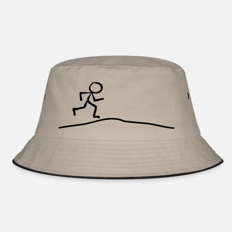Strichmännchen läuft Steigung Bucket Hat