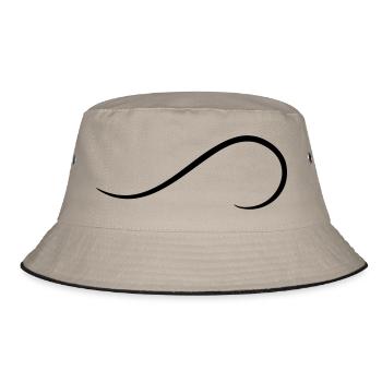 Frills Décor Element Curved Line - Bucket Hat - khaki/black - Front