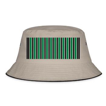 barcode - Bucket Hat - Khaki/Schwarz - Vorne