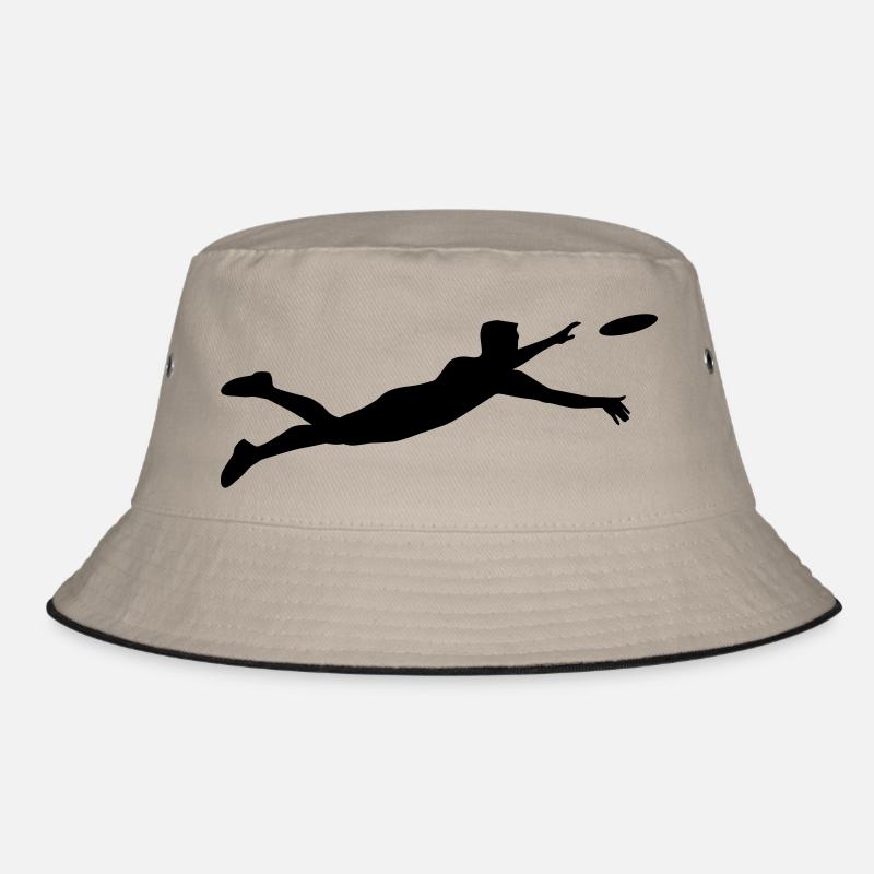 Ultimate Frisbee Player 1c - Bucket Hat - Khaki/Schwarz
