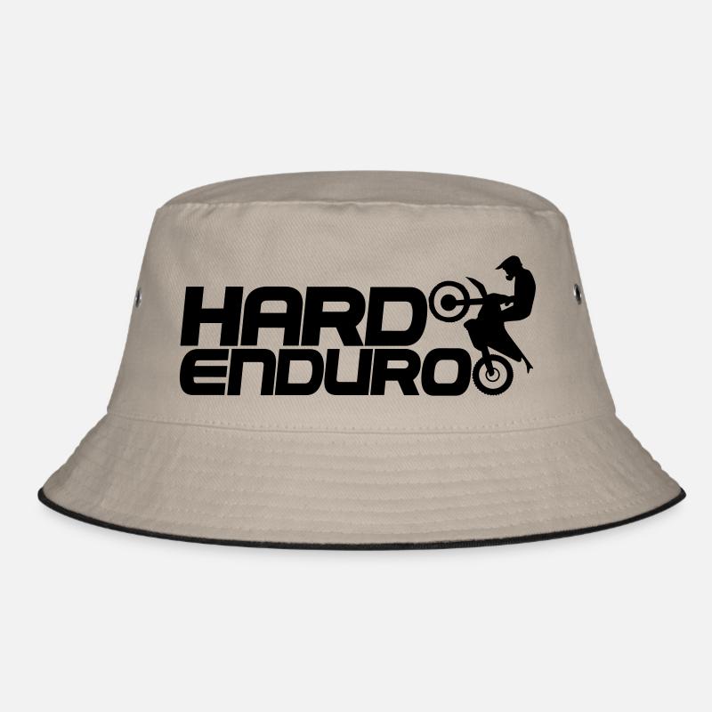 Hard Enduro Biker - Bucket Hat - Khaki/Schwarz