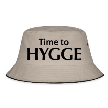 Time to Hygge! Feeling happy feelings satisfaction - Bucket Hat - khaki/black - Front