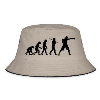 Boxing Evolution - Bucket Hat - khaki/black - Front