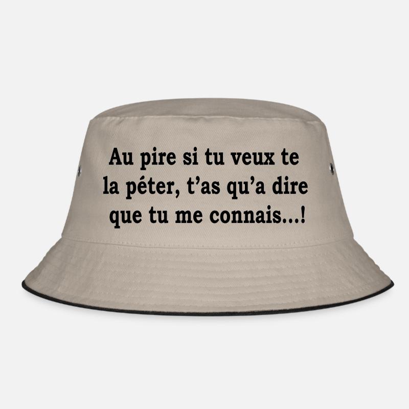 humor - Bucket Hat - khaki/black