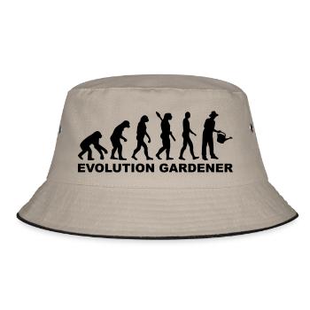 Gärtner - Bucket Hat - Khaki/Schwarz - Vorne