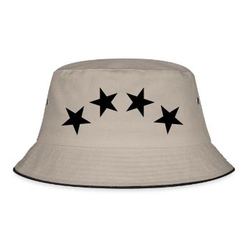 4 Sterne / 4 stars (1c) - Bucket Hat - khaki/black - Front