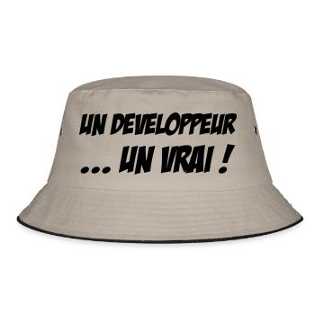 Un Développeur... un vrai ! - Bucket Hat - khaki/black - Front