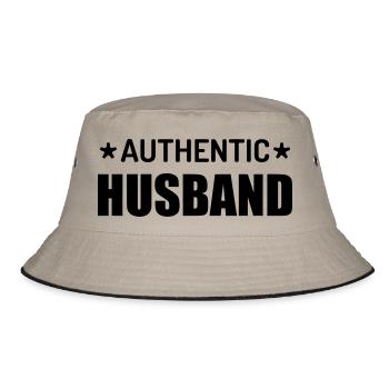 Husband - Wedding - Marriage - Love - Wife - Liebe - Bucket Hat - khaki/black - Front