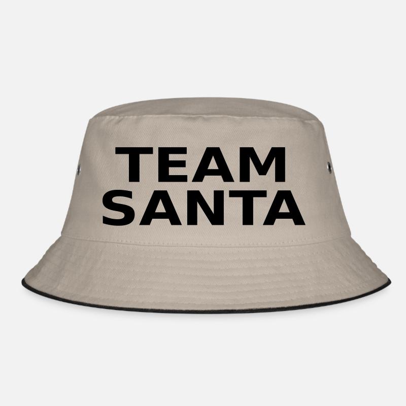 team santa -t1 - Bucket Hat - Khaki/Schwarz
