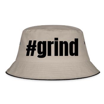 #grind | Motivation gift idea - Bucket Hat - khaki/black - Front