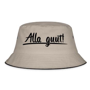 Alla guut! - Bucket Hat - Khaki/Schwarz - Vorne