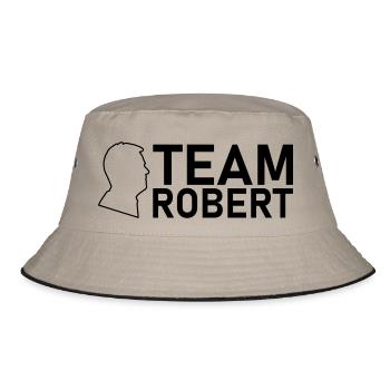 team robert kopf schwarz - Bucket Hat - Khaki/Schwarz - Vorne