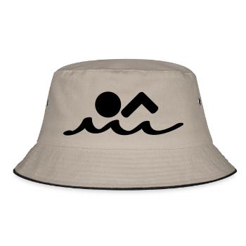 schwimmer - Bucket Hat - Khaki/Schwarz - Vorne