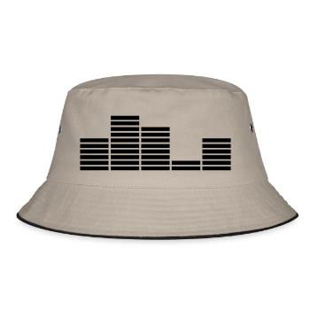 Music Bar Equalizer - Bucket Hat - Khaki/Schwarz - Vorne
