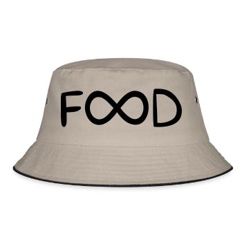 Infinitely eating funny sayings - Bucket Hat - khaki/black - Front