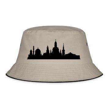 Dresden skyline small - Bucket Hat - khaki/black - Front