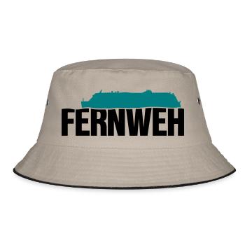 Fernweh - Bucket Hat - Khaki/Schwarz - Vorne
