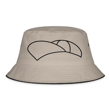 cool kappe hut muetze capy kopfbedeckung design cl - Bucket Hat - Khaki/Schwarz - Vorne