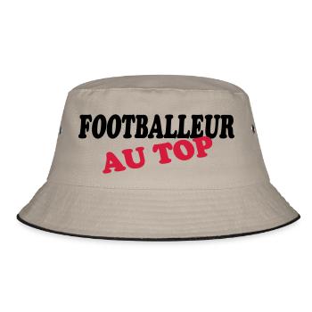 FUSSBALLER AN DER SPITZE - Bucket Hat - Khaki/Schwarz - Vorne