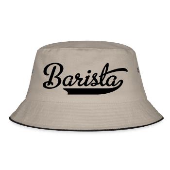 Barista - Bucket Hat - Khaki/Schwarz - Vorne