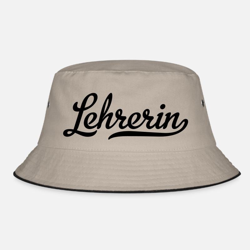 Lehrerin - Bucket Hat - Khaki/Schwarz